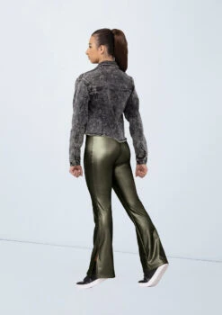 Weissman Vegan Leather Side-Split Pants -Dance Costume Store wn15511 olive 90 34720.1694696011