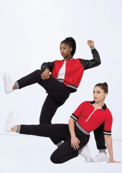 Weissman Striped Trim Varsity Jacket 7 Weissman Striped Trim Varsity Jacket -Dance Costume Store wn15534 red 17 17680.1694696025