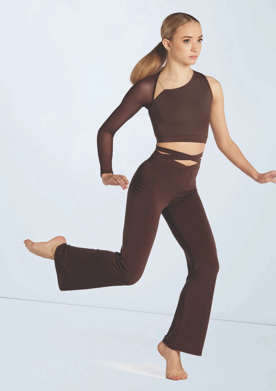 Weissman Asymmetric Mesh Sleeve Crop 8 Weissman Asymmetric Mesh Sleeve Crop - Image 6